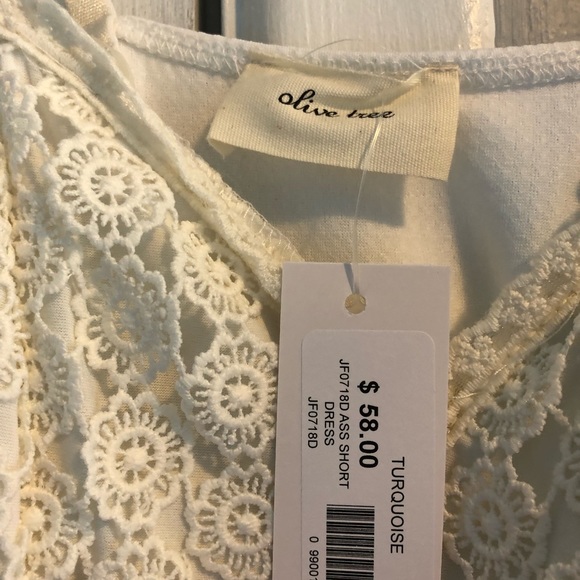 White Knee-Length Dress. Size Small - Picture 4 of 5